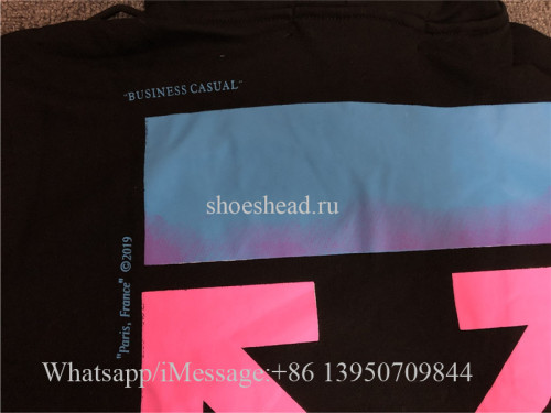 Us 90 Off White Co Virgil Abloh 18fw Hoodie Black Gradient