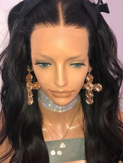 Ladystar Lace Front Wigs Middle Part Long Wavy Heat Resistant