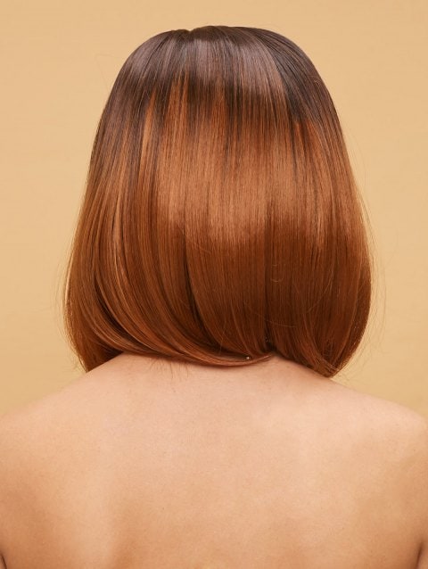 Ladystar Lace Front Wigs Medium Side Parting Straight Bob Colormix