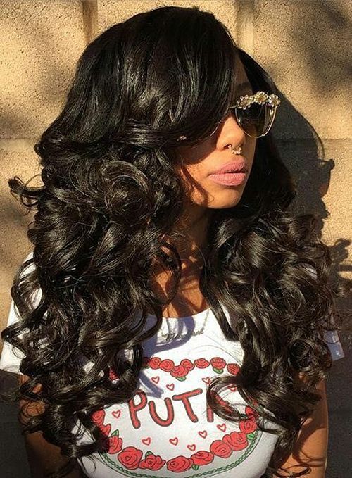 Ladystar 12 Wavy With Bangs Wigs For African American Women The Same As The Hairstyle In The Picture