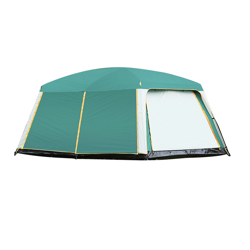 Tentsme Instant Family Waterproof Tent 8 9 10 Person 3 4 Season Easy Set Up 2 Rooms 3 Doors 4 Windows Green Oxford Cloth 170 X120 X80