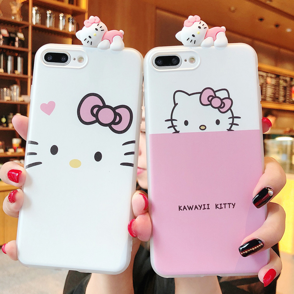 Buy Hello Kitty Iphone Case Cute 3d Soft Silicone Designer Iphone