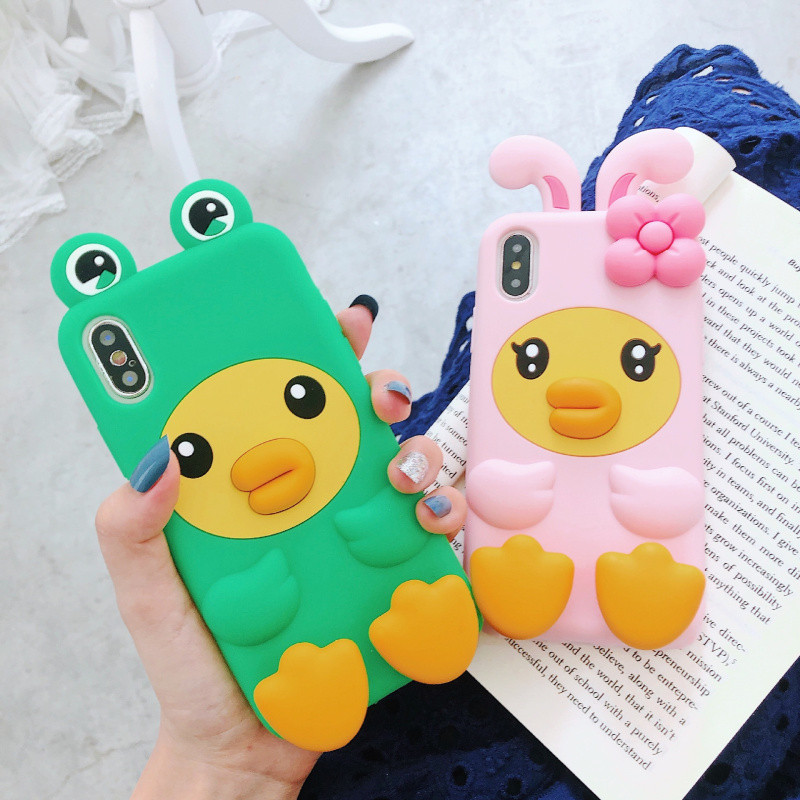 Buy 3d Funny Duck Iphone Case Cartoon 3d Touch Silcon Case