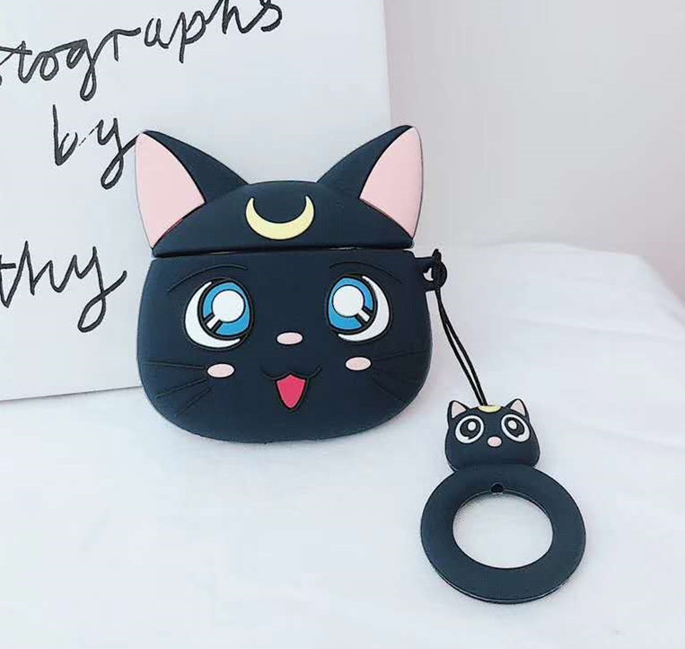 Buy Sailor Moon Airpods Cases Luna Cat Headphones Cover