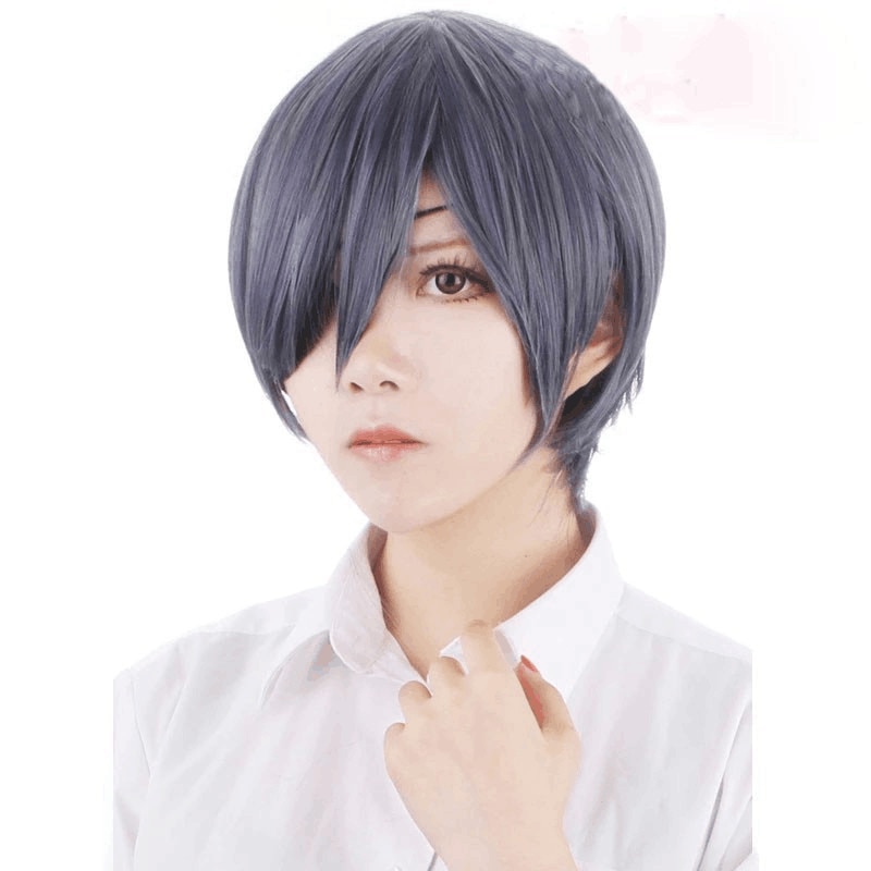 Anime Black Butler Kuroshitsuji Ciel Phantomhive Wigs Grey Blue