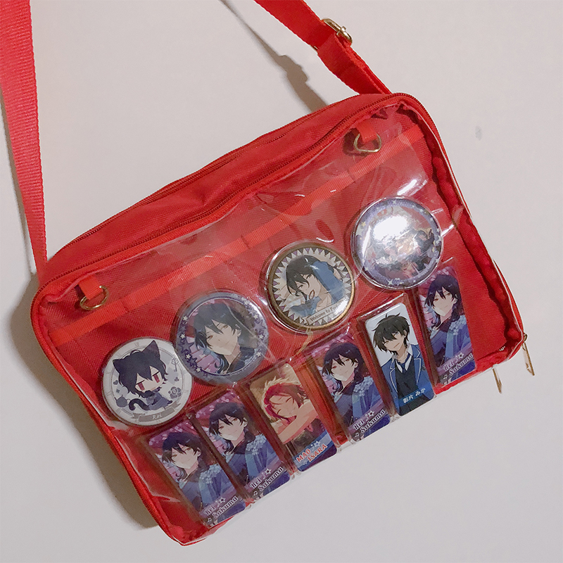 Details about   Japan Lolita Transparent itabag 7 Colors CLEAR ita Bag Pin Display Backpack Bags