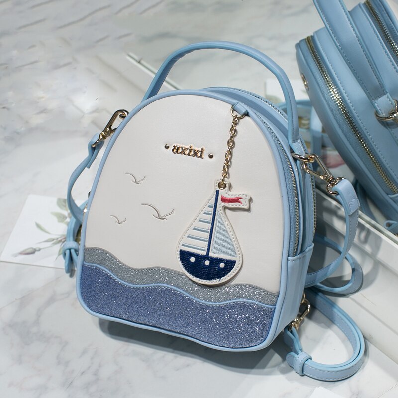 Details about   Girls Japanese Cute Backpack Lolita Heart Embroidery Schoolbags Knapsack Student
