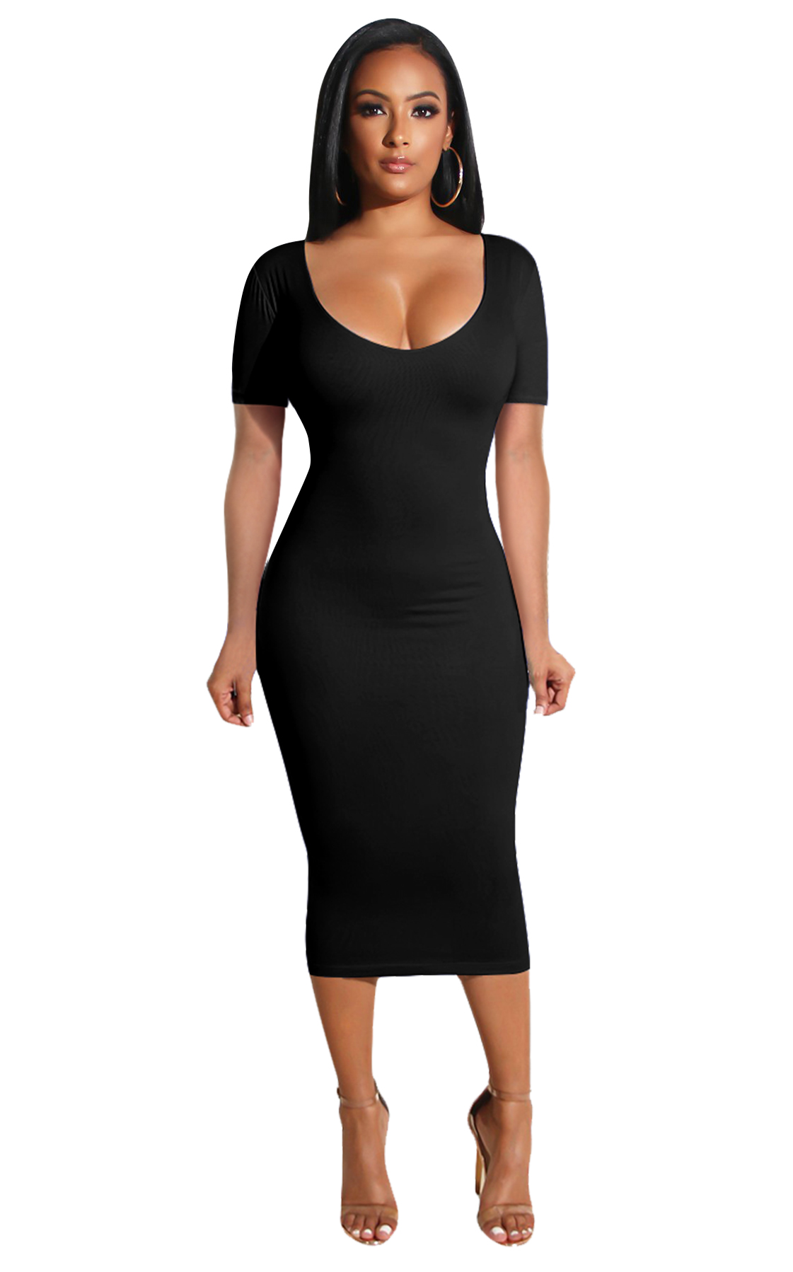 scrunched bodycon dress