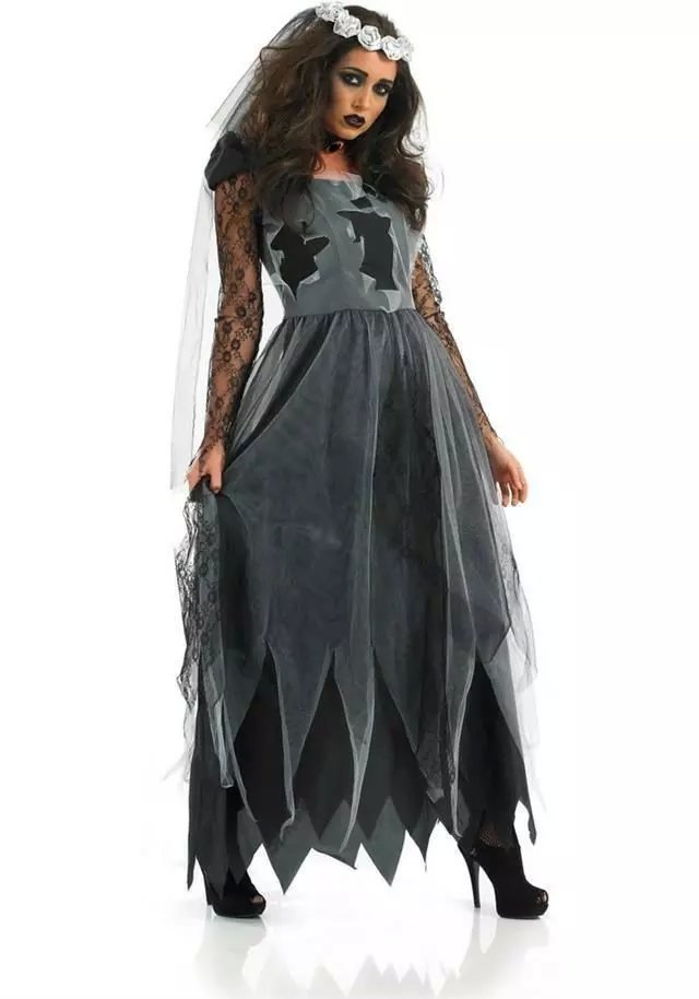 black zombie bride costume