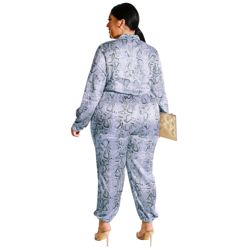 plus size snakeskin jumpsuit
