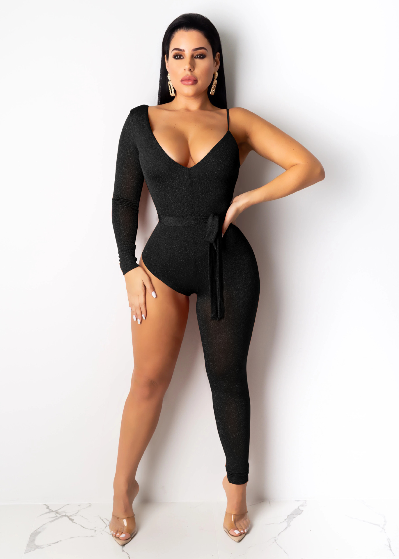 one leg jumpsuit