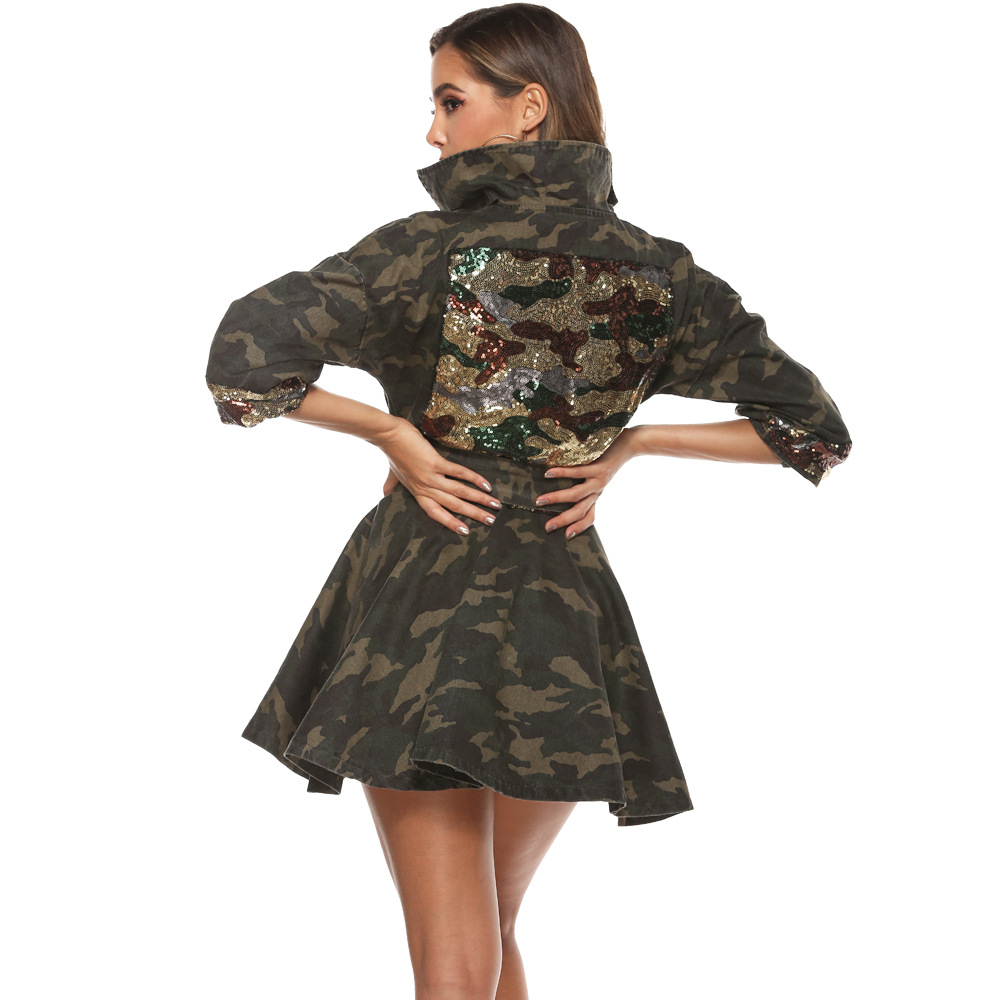 camo skater dress