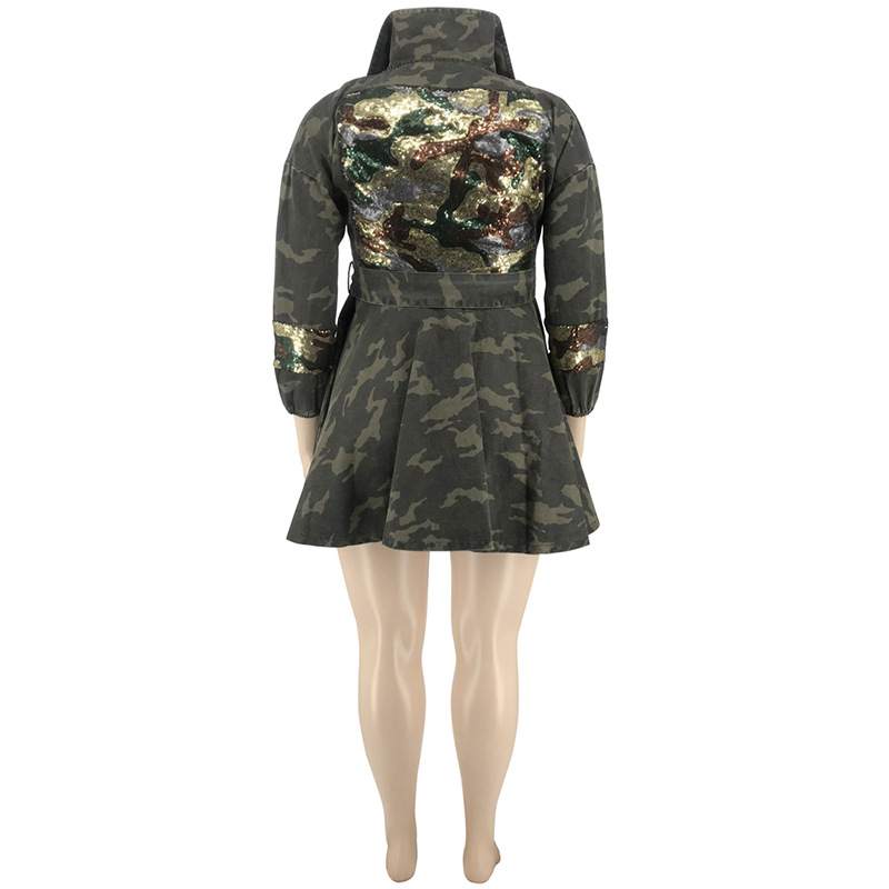 camo skater dress