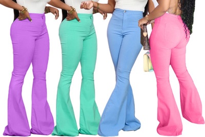 color flare jeans