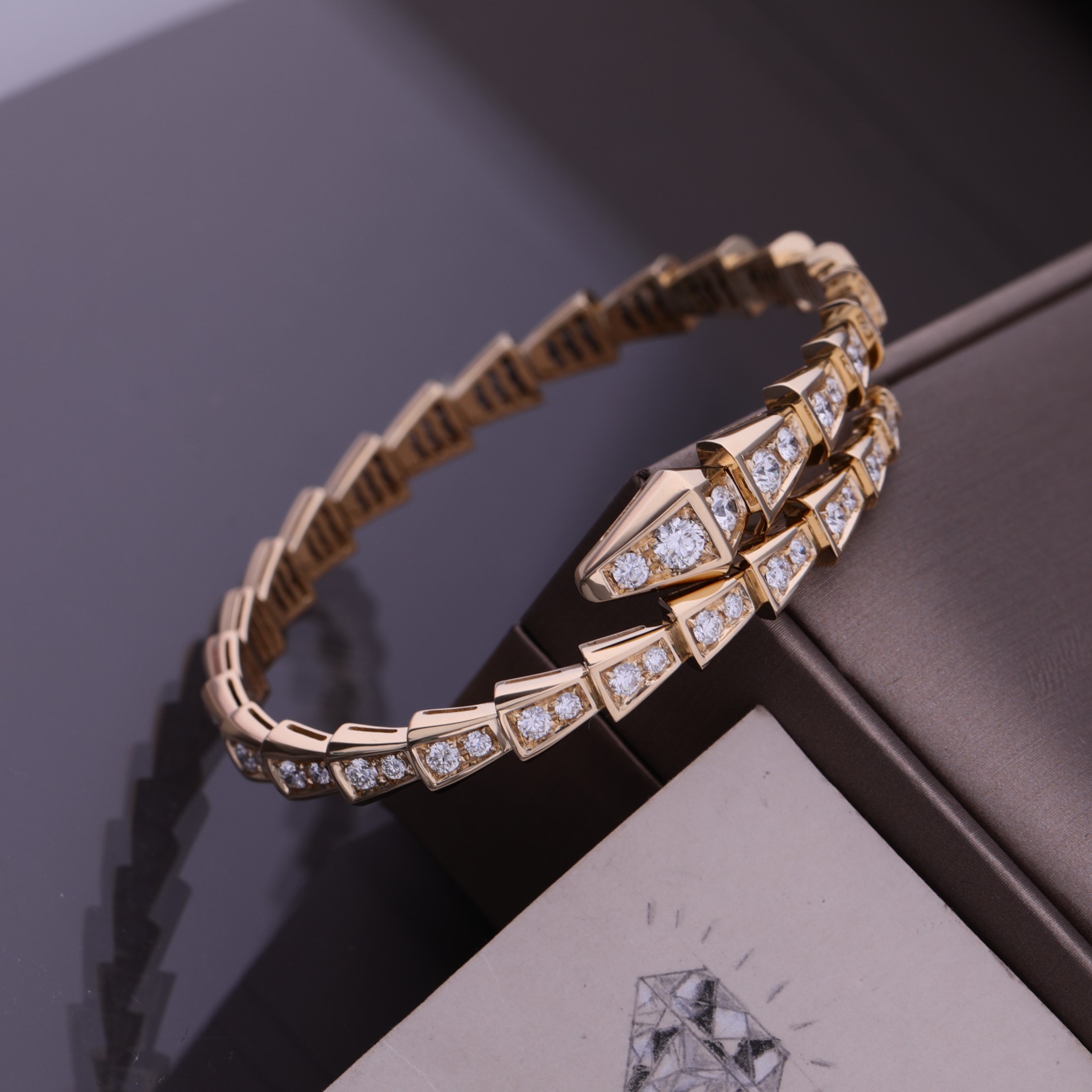 bvlgari serpenti white gold bracelet