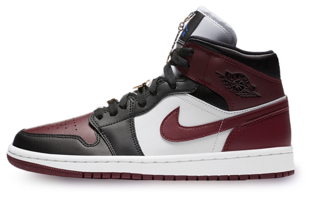 jordan 1 black white burgundy