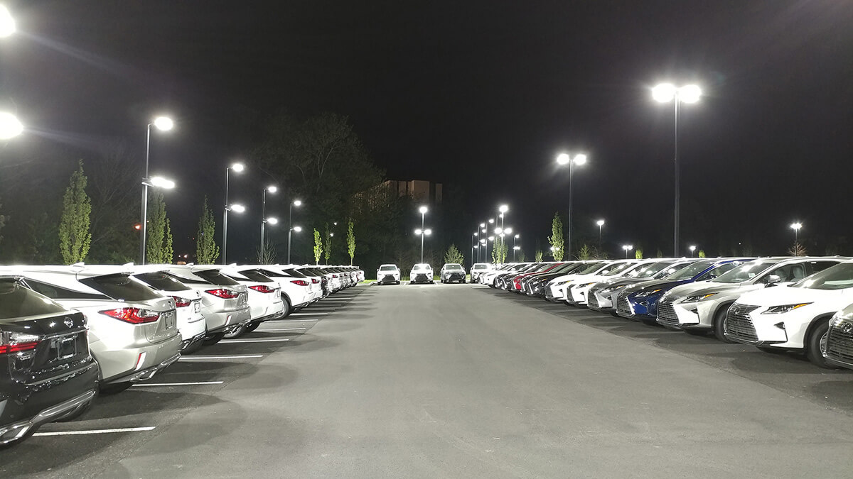 Costeffective LED Parking Lot Lights Help Car Dealers Effectively