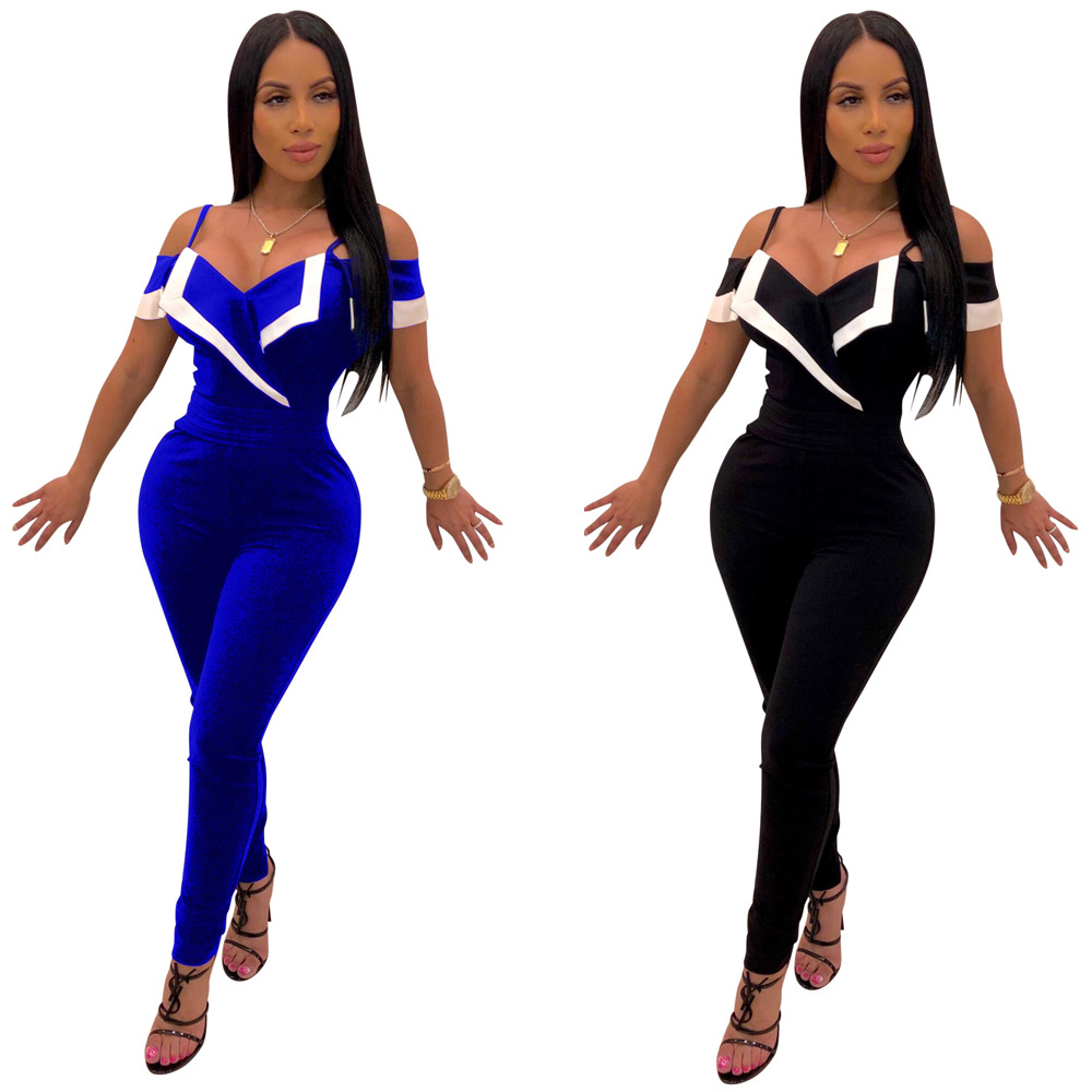 spaghetti neck long jumpsuit