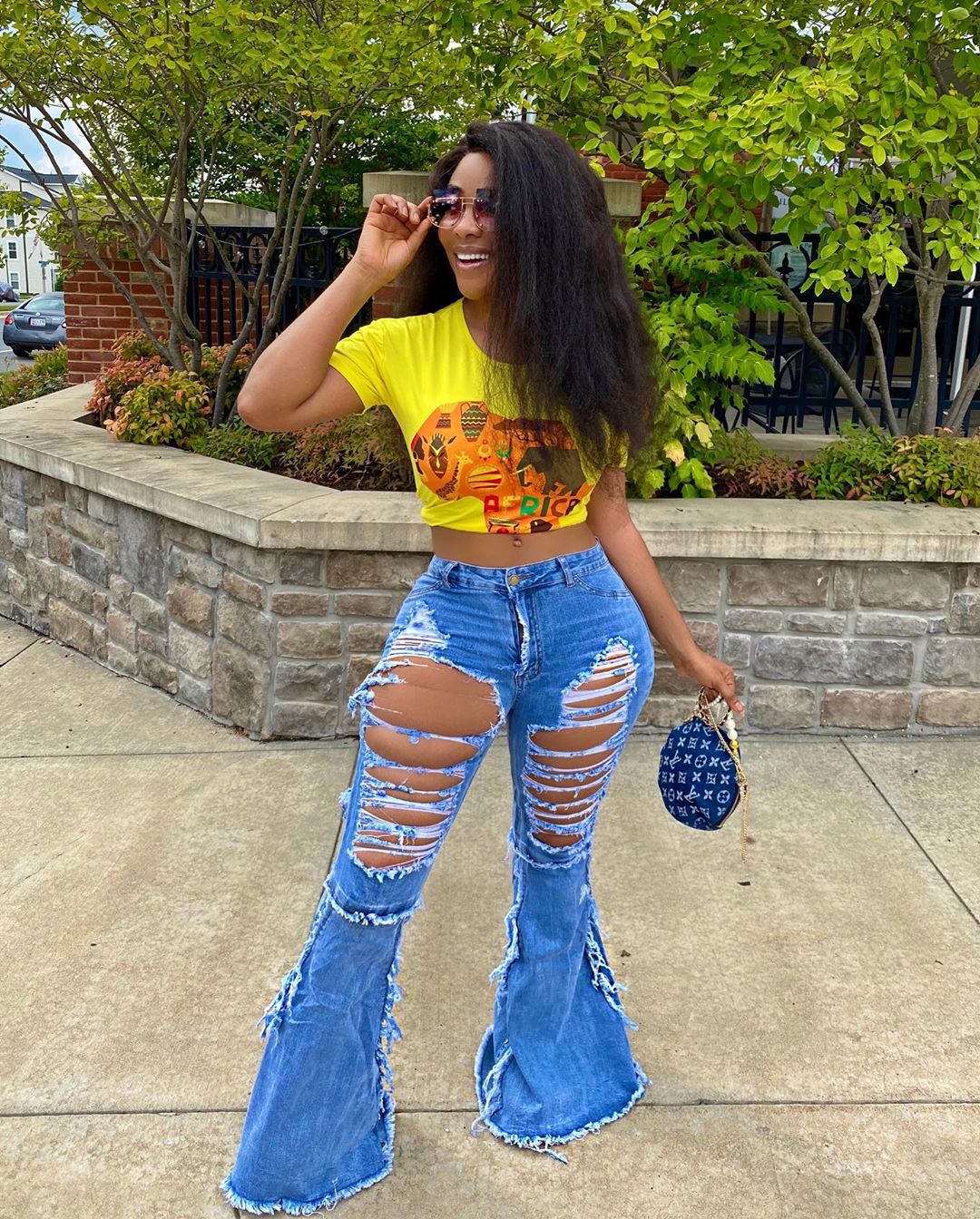 ripped bell bottom jeans plus size