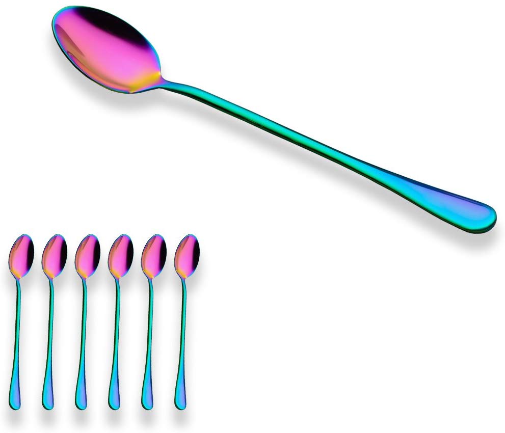 Berglander Titanium Gold Plated Stainless Steel Mini spoon/£/¬Coffee Spoons ice cream spoon Golden Mocca Spoon Pack of 6
