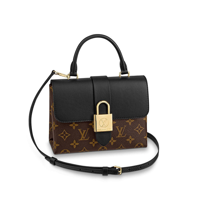 US$ 405 - Louis Vuitton Monogram Canvas Locky BB Shoulder Bag Black M44141 - 0
