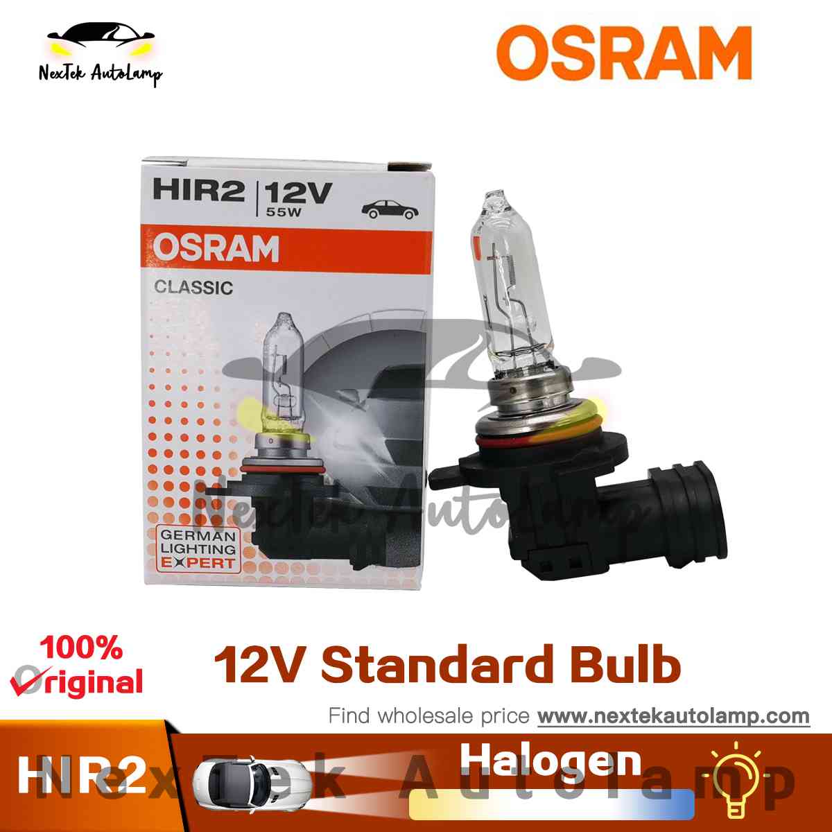 OSRAM HIR2 12V 55W 9012 PX22d 3200K Original Line Bulb Halogen Headlight  Auto Lamp OEM Quality