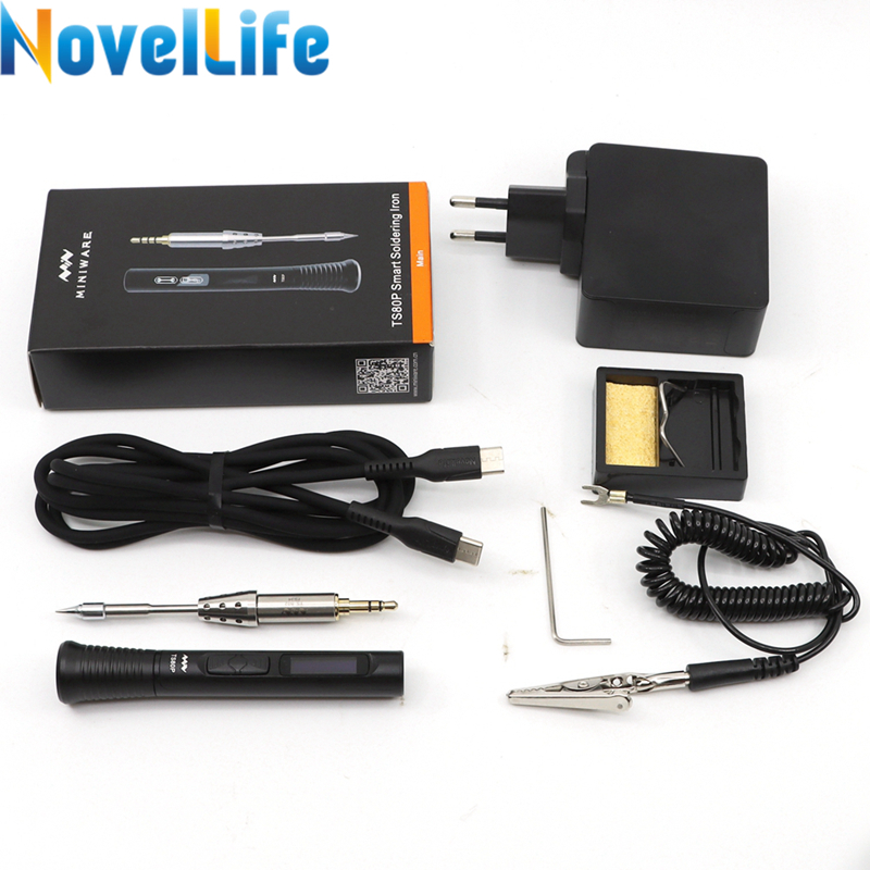 Portable TS80P OLED Display Smart Electric Soldering Iron Digital USB Type-C