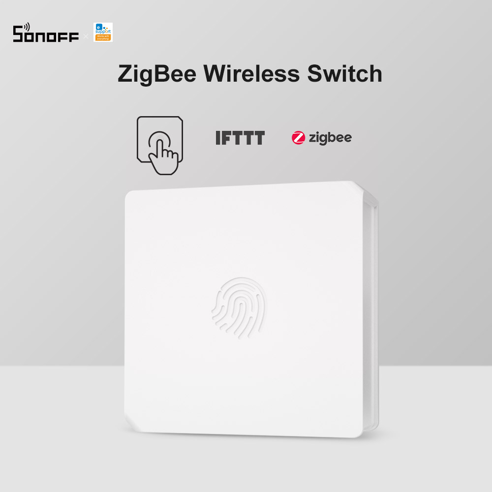 Permet de Cr/éer des Sc/ènes Intelligentes SONOFF SNZB-01 Interrupteur sans fil Zigbee D/éclencher les Appareils Connect/és sur eWeLink APP avec Trois Options de Contr/ôle-Pression Simple//Double//Longue