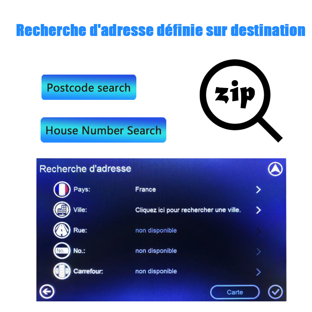 AWESAFE GPS Voiture Auto Europe 7 Pouces Ecran Tactile Cartographie Europe 48 /à Vie Mise /à Jour Gratuite /à Vie et Pare-Soleil