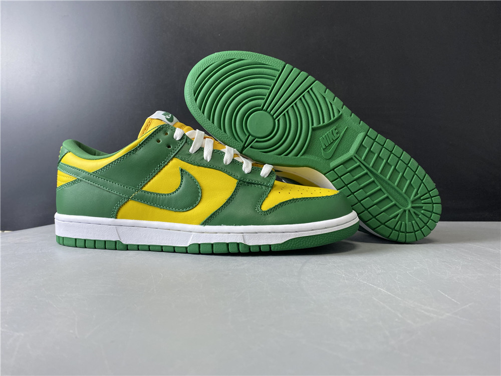 nike dunk green yellow