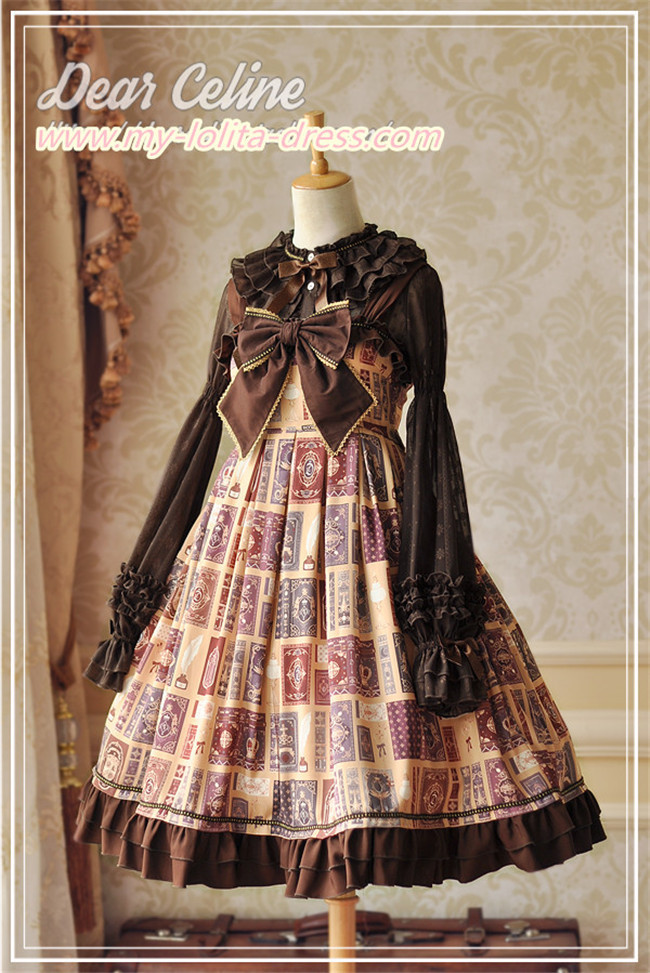 Aisha's Magic Book~ High Waist Lolita JSK -Ready Made