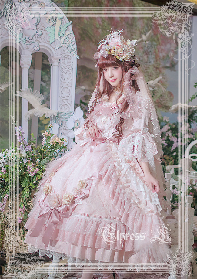 Elpress L Elis Luxury Details Lolita Dress* Payment Plan Available -Ready Made Pink M - In Stock