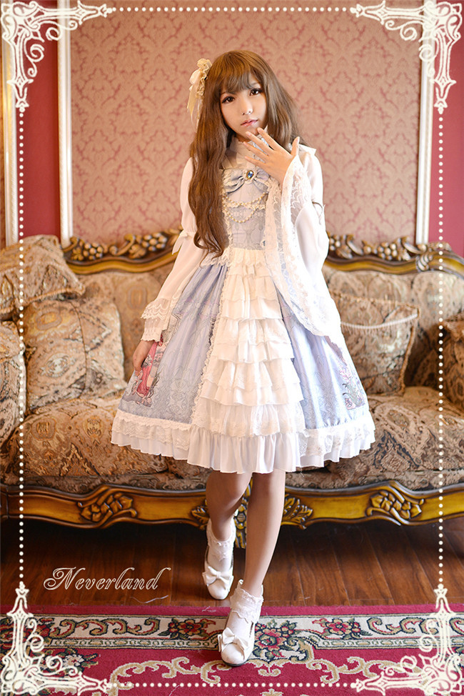 Neverland Lolita -Maiden in May- Lolita High Waist JSK with Open Front Design