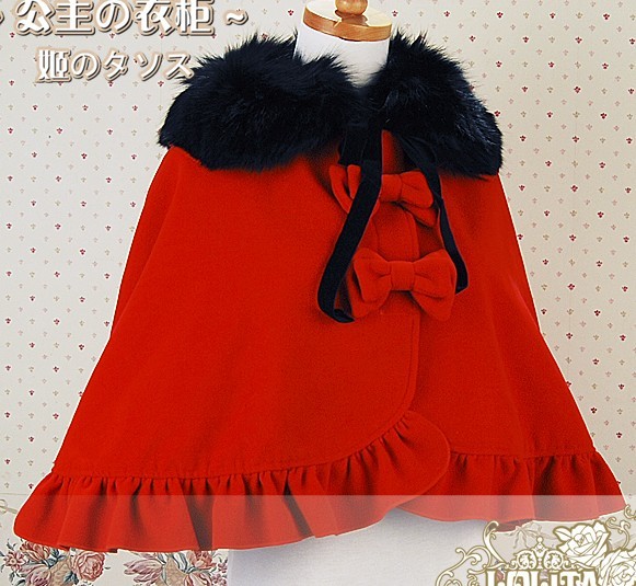 Lolita Princess Elegant Bows Ruffles Cashmere Cape