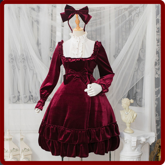 velvet lolita dress