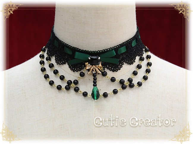 Sweet Dreamer Beadchain Lace Choker - 7 Colors