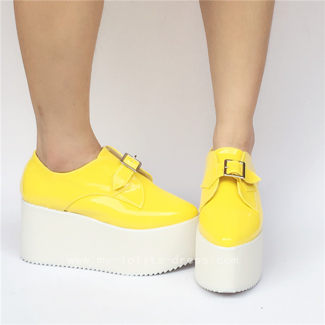 cream platform shoes