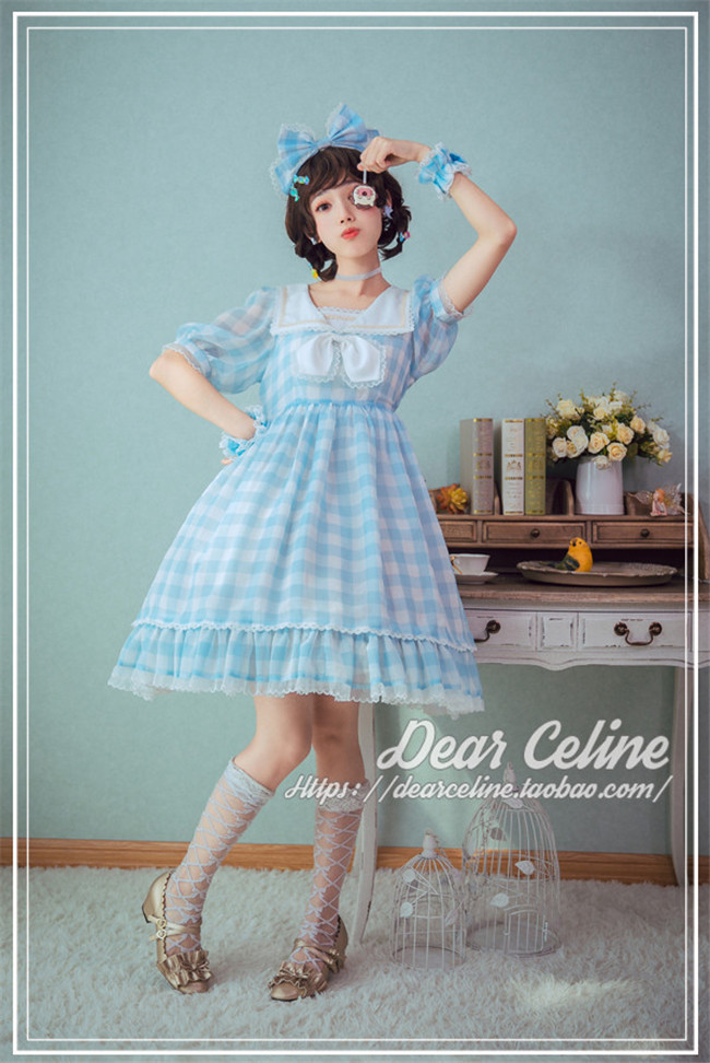 Fruit Sugers In Summer Gingham Lolita 