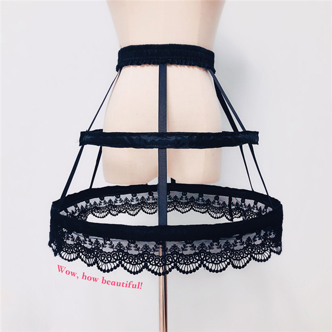 Hallow-out Fishbones Lolita petticoat Dailywear 44cm