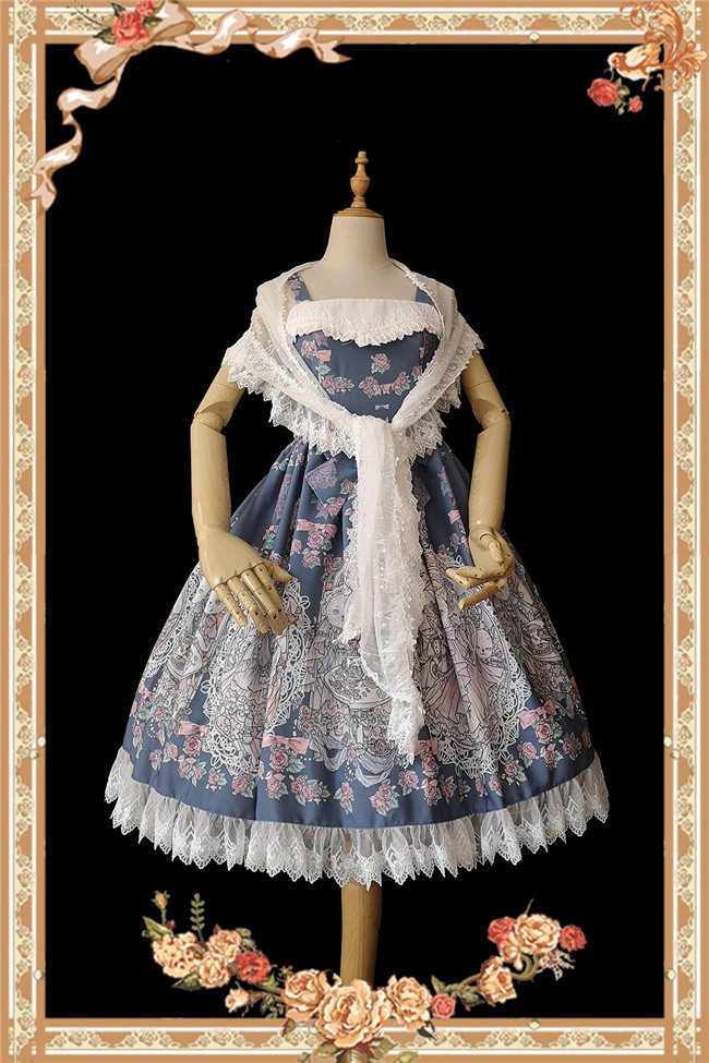 Infanta Meow Rabbit Tea Party Lolita JSK -Ready Made