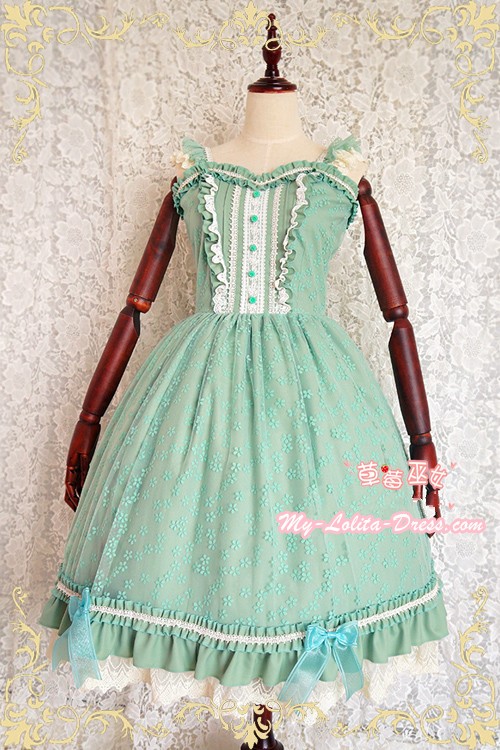 Strawberry Witch ***Latouchea fokiensis Franch*** Butterfly Sleeved Lolita Jumper Dress