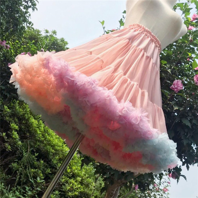 Rainbow Clouds ~ Super Puff Lolita Petticoat 50cm
