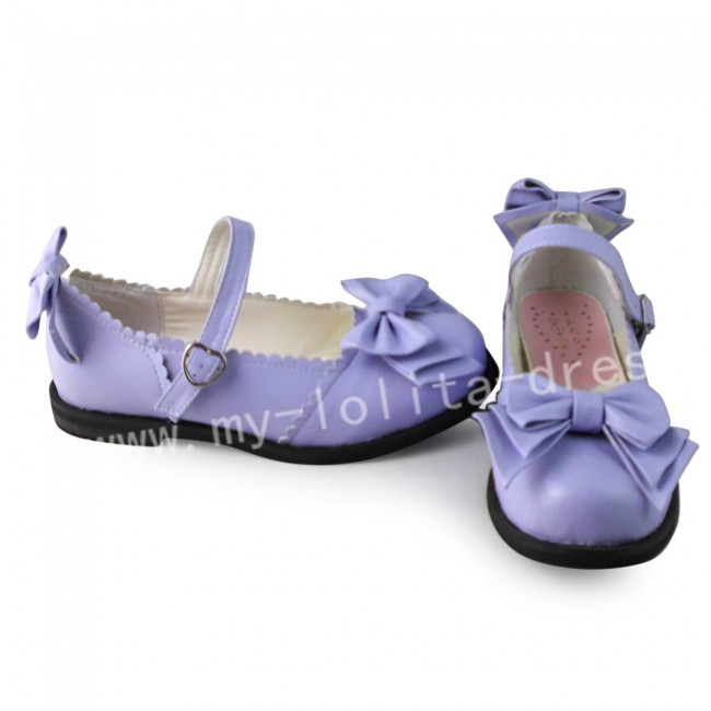 purple flat shoes