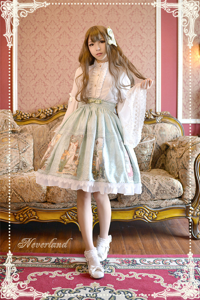 Neverland Lolita -Maiden in May- Lolita Normal Waist Skirt