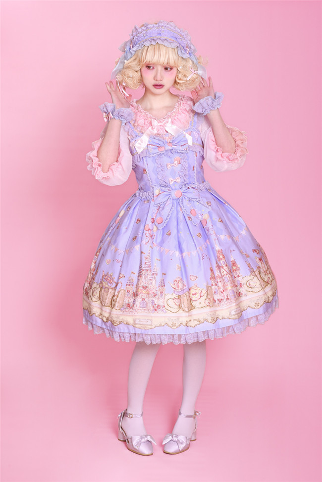Sugar Carnival- Gold-stamping Pure Cotton Lolita JSK