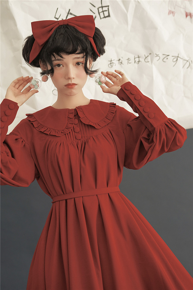 rebanada Desarmamiento a pesar de Vintage Unicolor Babydoll Style Lolita OP Dress 2 Versions- Lolita dress