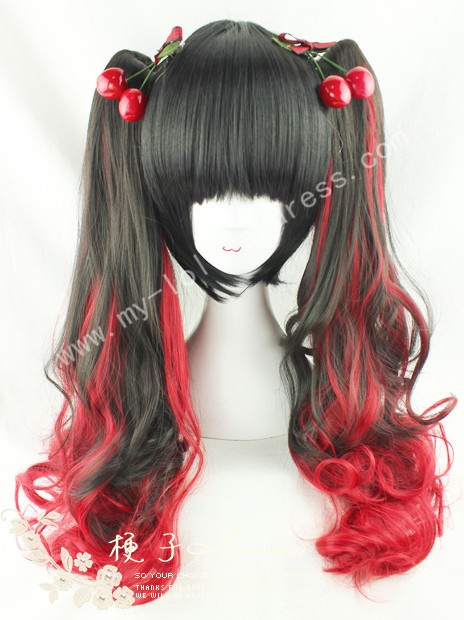 red and black lolita dress