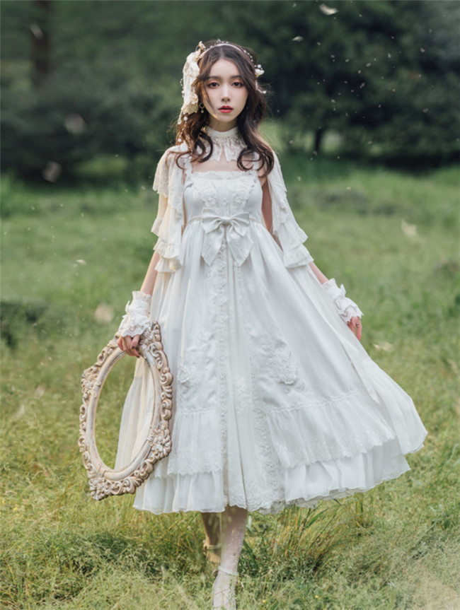 Carol~ Emperor High Waist Lolita JSK Unicolor -Ready Made