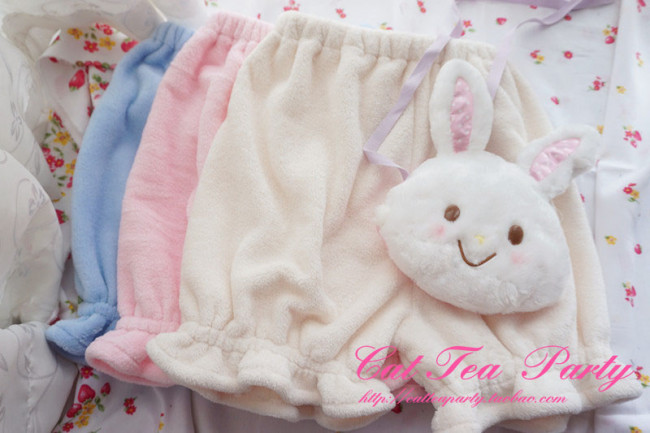 Cat Tea Party Coral Velvet Winter Lolita Bloomer