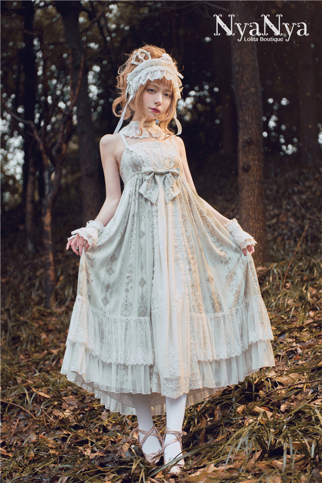Carol~ Lolita HIgh Waist JSK Long Version -Ready Made